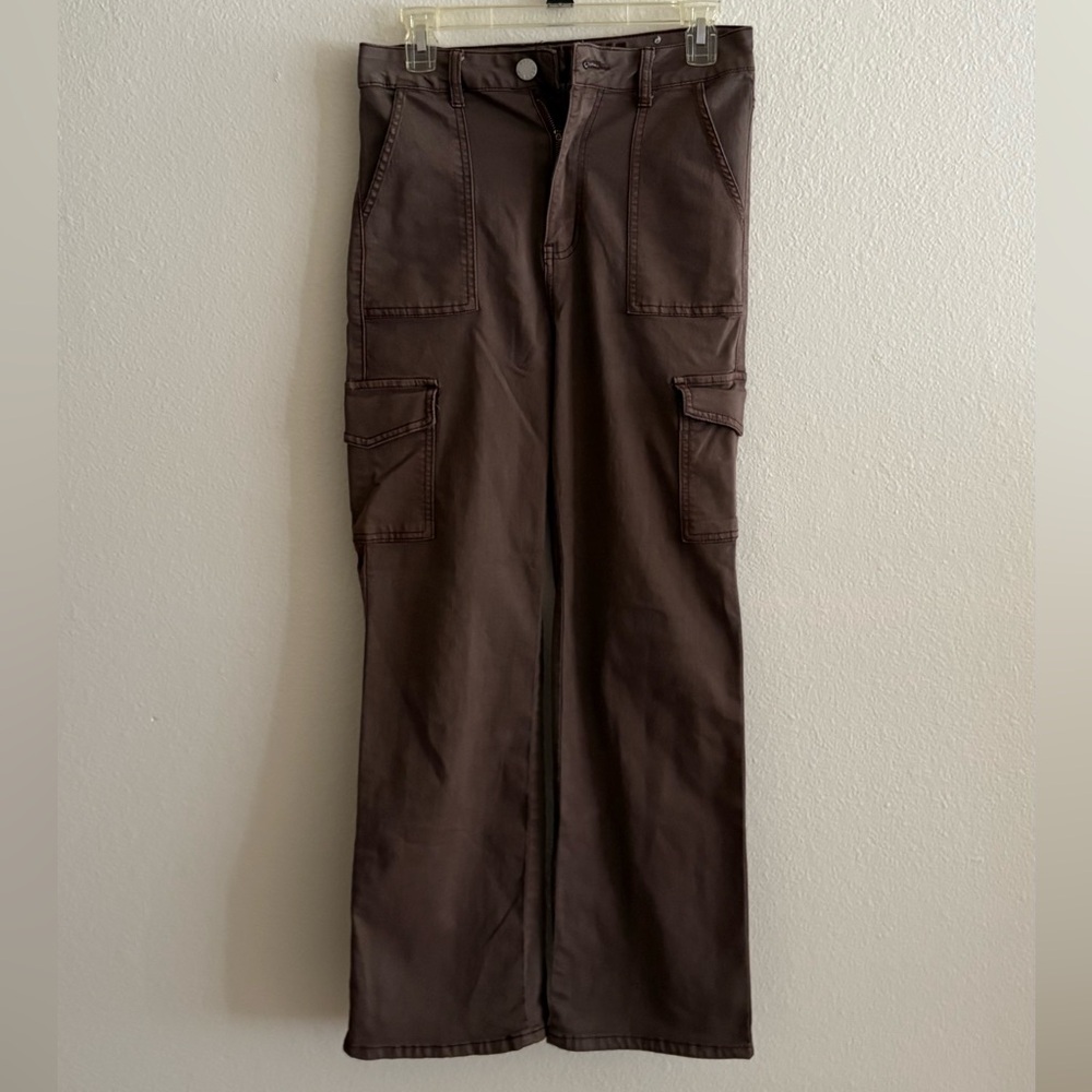 VIP Women's Brown Cargo Flare Pants